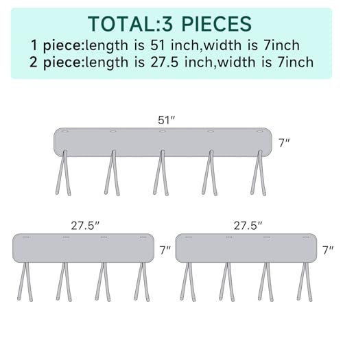 ARYNPEP 3pcs Guardrail Cover,Crib Rail Cover&Corner Guard Coverage Straps Protect Baby Teeth Crib Rail Covers for Teething (1 Long 2 Short) - Thumbnail 5