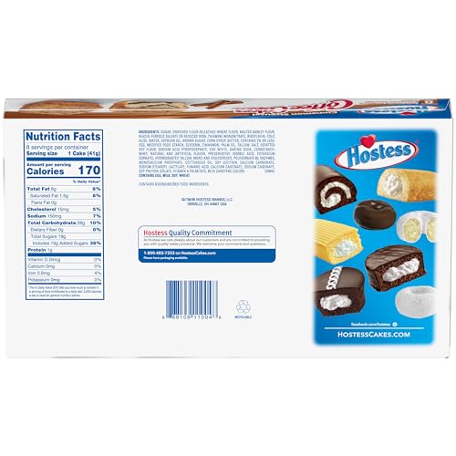 HOSTESS Cinnamon Coffee Cakes, Topped with Streusel, Individually Wrapped (Pack of 48)