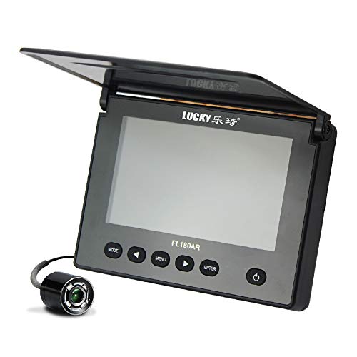 TENGGO Fish Finder 4.3 Inch LCD Pantalla 1000TVL IP68 4LEDs Lmpara Peces visibles HD CMara Sea Lake Pesca Herramienta con Tarjeta de Memoria 16G Pesca Soporte de Varilla