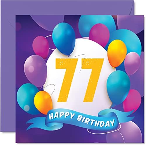 18th Birthday Card for Men Women - Balloon Party - Happy Birthday Cards for 18 Year Old Man Woman Brother Sister Son Daughter Grandson Granddaughter Cousin, 145mm x 145mm Bday Greeting Cards Gift