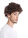 Produktbild WIG ME UP - PW0186-P4 Perücke Herren Damen Karneval kurz Kraus gelockt Locken kurzer Afro braun Mopp
