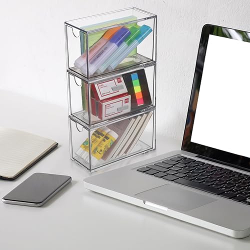 SUMNACON 3-Pack Acrylic Tea Bag Drawer Organiser – Clear Stackable Coffee Capsule Storage for Kitchen and Office - Image 6
