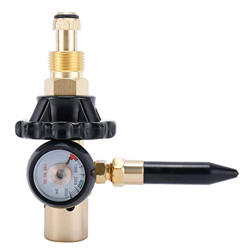 LuckyHigh Helium Gas Latex Balloon Inflator Filler with 0-3000 PSI Air Flow Inflator Regulator Meter for CGA580 Tank Valve