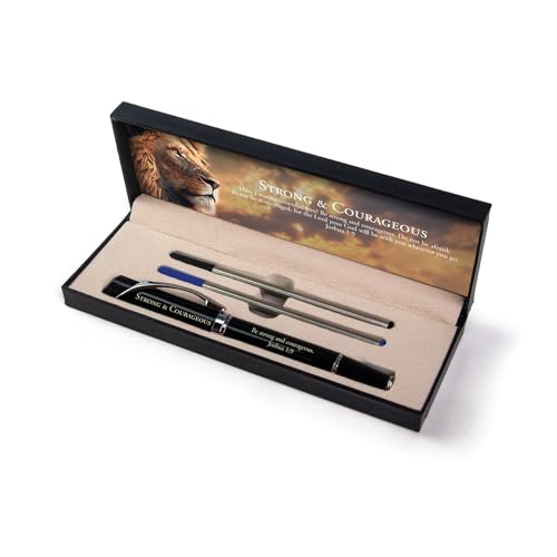 Logos Trading Post Josh 1:9 Be Strong & Courageous Pen with Refills