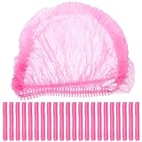 ANDRESLAD Gorros Tipo Bouffant No Tejidos 200 Piezas Talla 21 Pulgadas Cobertura Amplia para Cocina Hospitales y Talleres