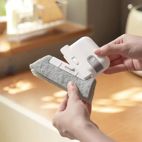 Miniatura 4 de 2 Limpiadores De Grietas 2 En 1, Herramienta De Limpieza De Ranuras Cepillo De Marco De Ventana Y Puerta Para Limpieza Del Hogar Y La Cocina, Color Gris