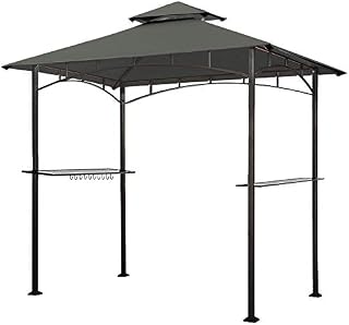 Eurmax 5x8 Grill Gazebo Shelter for Patio and Outdoor Backyard BBQ's, Double Tier