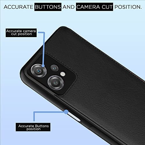 Image of Pikkme Oneplus Nord Ce 2 Lite 5G Back Cover | Flexible Pu Leather | Full Camera Protection | Raised Edges | Super Soft-Touch | Bumper Case for Oneplus Nord Ce 2 Lite 5G (Black)