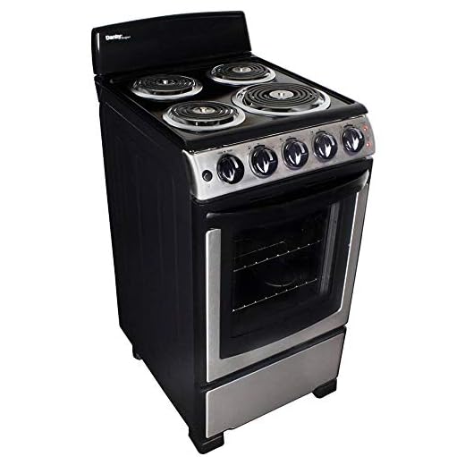 Danby Designer 20-in. Electric Range with Coil Elements and 2.3-Cu. Ft. Oven Capacity in Stainless Steel/Black
