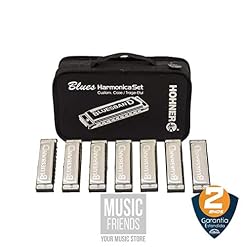 Hohner 1501/7 Bluesband 7 Pack Harmonicas with Case - Les Beatles, Paul McCartney, John Lennon, RIngo Starr, George Harrison Hohner 1501/7 Bluesband 7 Pack Harmonicas with Case – Image 2