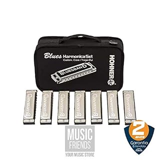 Hohner 1501/7 Bluesband 7 Pack Harmonicas with Case - Les Beatles, Paul McCartney, John Lennon, RIngo Starr, George Harrison Hohner 1501/7 Bluesband 7 Pack Harmonicas with Case – Image 2