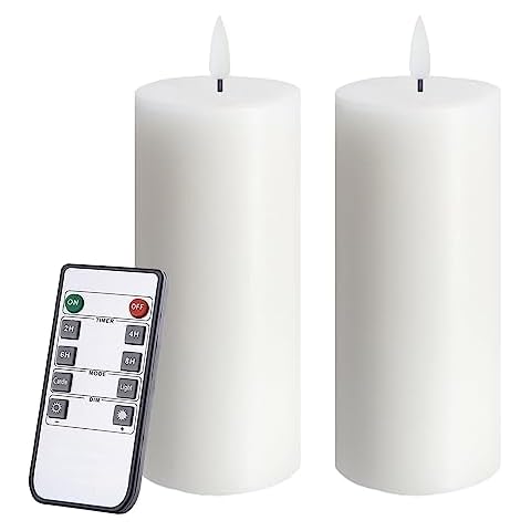 volnyus White Flameless Candles Set Cover