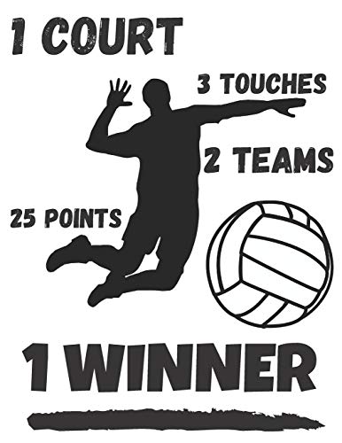 Notebook: Volleyball Composition Notebook/Journal for Adult/Children Team Sports Lovers to Writing Large (8.5x11 Inch. 21.59x27.94 cm.) Wide Ruled Lined Paper 120 Blank Pages (WHITE&BLACK Pattern) image 3