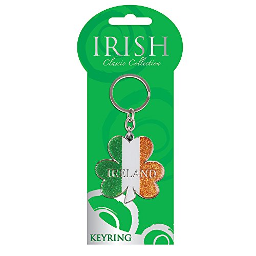 Irish Tri color Shamrock Keyring