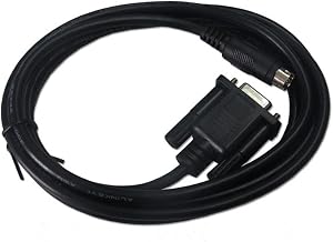 EOTRERANQ FX-232AWC-H for FX3U, FX3UC, FX3G, FX3GA Series Cable de programación de PLC, programas de Carga y Descarga RS232-RS Negro Cables