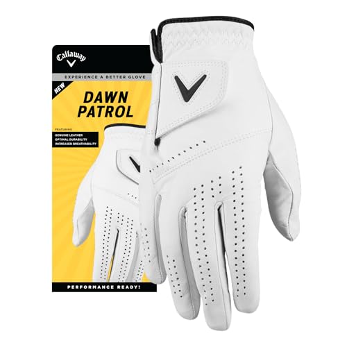 Callaway Rękawica golfowa Dawn Patrol (noszona na prawej ręce, biała 2024, średnia, standardowa)