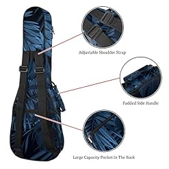 Housse pour ukulélé avec feuilles bleues tropicales – 10 mm d’épaisseur – Rembourrage en éponge de 53,3 cm – Avec… - Les Beatles, Paul McCartney, John Lennon, RIngo Starr, George Harrison Housse pour ukulélé avec feuilles bleues tropicales - 10 mm d'épaisseur - Rembourrage en éponge de 53,3 cm - Avec… – Image 3