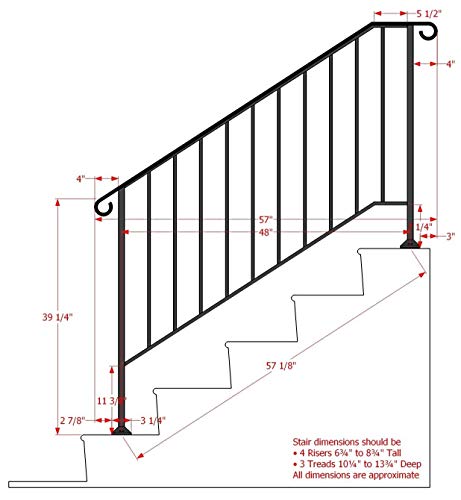 Iron X Handrail Picket #4 (Brick Or Paver Steps) #TOP1