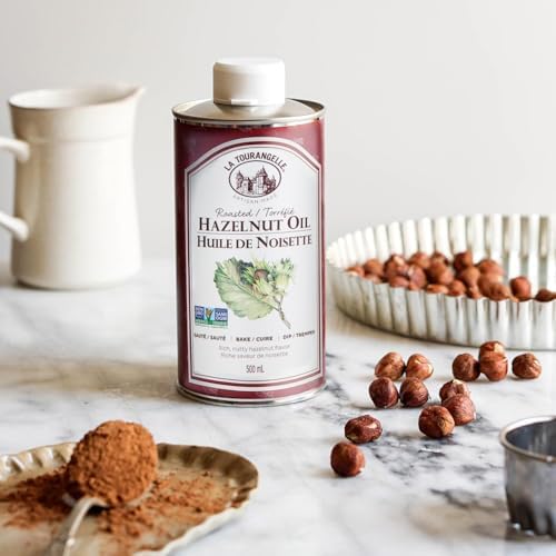 La Tourangelle Roasted Hazelnut Oil, High-Oleic Oil Great for Baking, Stir-Frying, and Vinaigrettes, 500 mL 16.9 fl oz — view 6