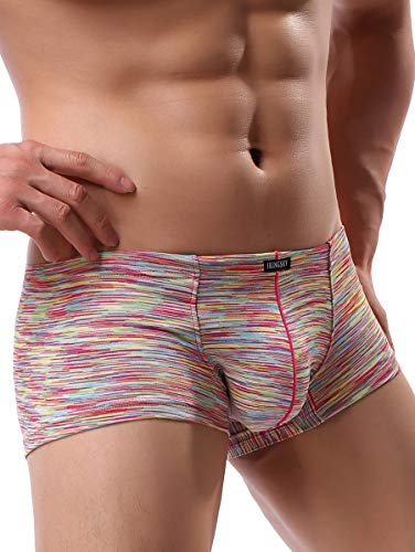 iKingsky Men's Stretch Boxer Briefs Underwear Sexy Low Rise Men Pouch Boxer Shorts3