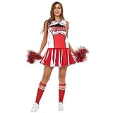 Sanmoury Women's School Musical Cheerleading Dress Costume Halloween Christmas Party Outfit Fancy Uniform Set...