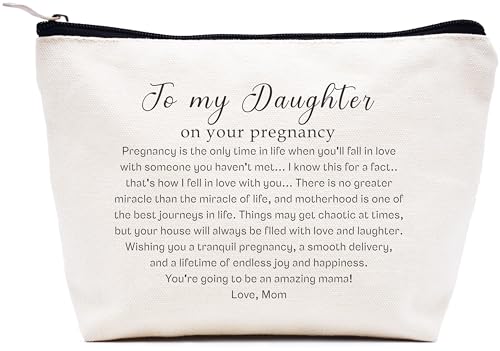 LIBIHUA Pregnancy Announcement Gift - Mom-to-Be Makeup Bag & Travel Pouch