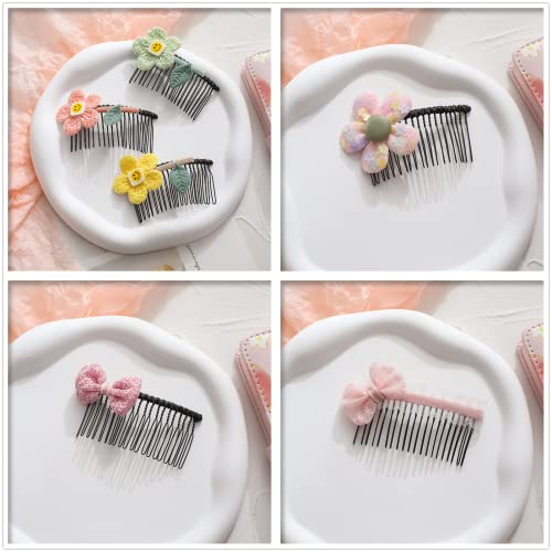 6 Piece Side Combs Colorful French Side Combs Hair Decor Cute Twist Comb With Teeth Hair Claw For Girls Babies #TOP9