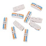 OKUMEYR 10pcs Quick Connect Wire Splitter Tool Compact Lever Nut Electrical Wire Connectors for Easy Electrical Projects Aging-Resistant Insulating Flame-Retardant