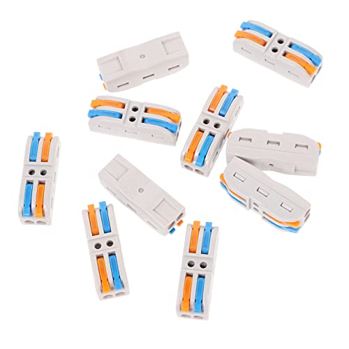OKUMEYR 10pcs Quick Connect Wire Splitter Tool Compact Lever Nut Electrical Wire Connectors for Easy Electrical Projects Aging-Resistant Insulating Flame-Retardant