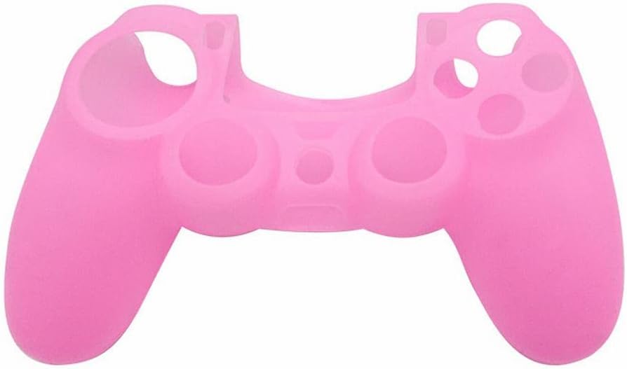 Liquid Silicone case, Silicone Protective case Compatible PS4 Gamepad. - Pink