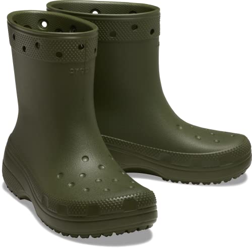 Crocs Unisex Classic Rain Boots, Army Green, 7 Us Men #TOP2