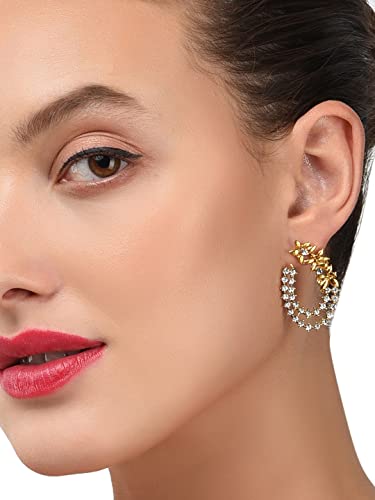 Antique Tone Floral Stud Earrings, Vintage Charm