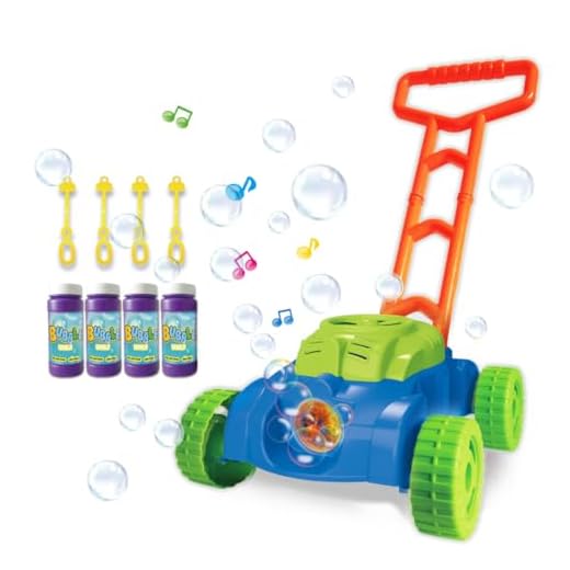 ToyVelt Bubble Lawn Mower for Kids - Automatic Bubble Machine with Music Sounds Best Toys for Toddlers Plus 4 x Bottles of Solution & 4 x Sticks - for Boys & Girls Ages 2-12 Years Old