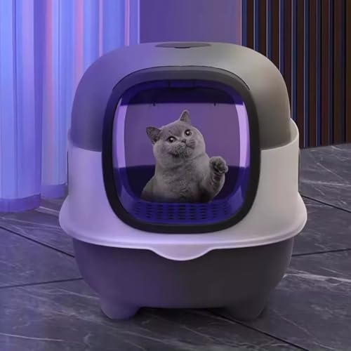 Caixa De Areia Banheiro Sanitário Gatos Fechado Anti Odor