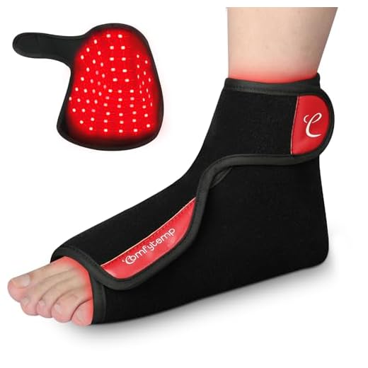Comfytemp 5000mAh Cordless Red Light Therapy for Foot, Fit Foot Size 4-6
