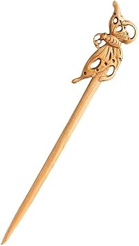 1 Piece Handmade Ancient Chinese Japanese Wooden Hairpins Chopsticks Wooden Vintage Retro Carved Long Fork Pen Scarf Hairpins Hair Clips Hair Accessories