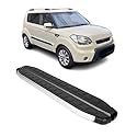 OMAC Seitenschweller Seitenbretter Trittbretter für Kia Soul 2008-2014 Alu Schwarz