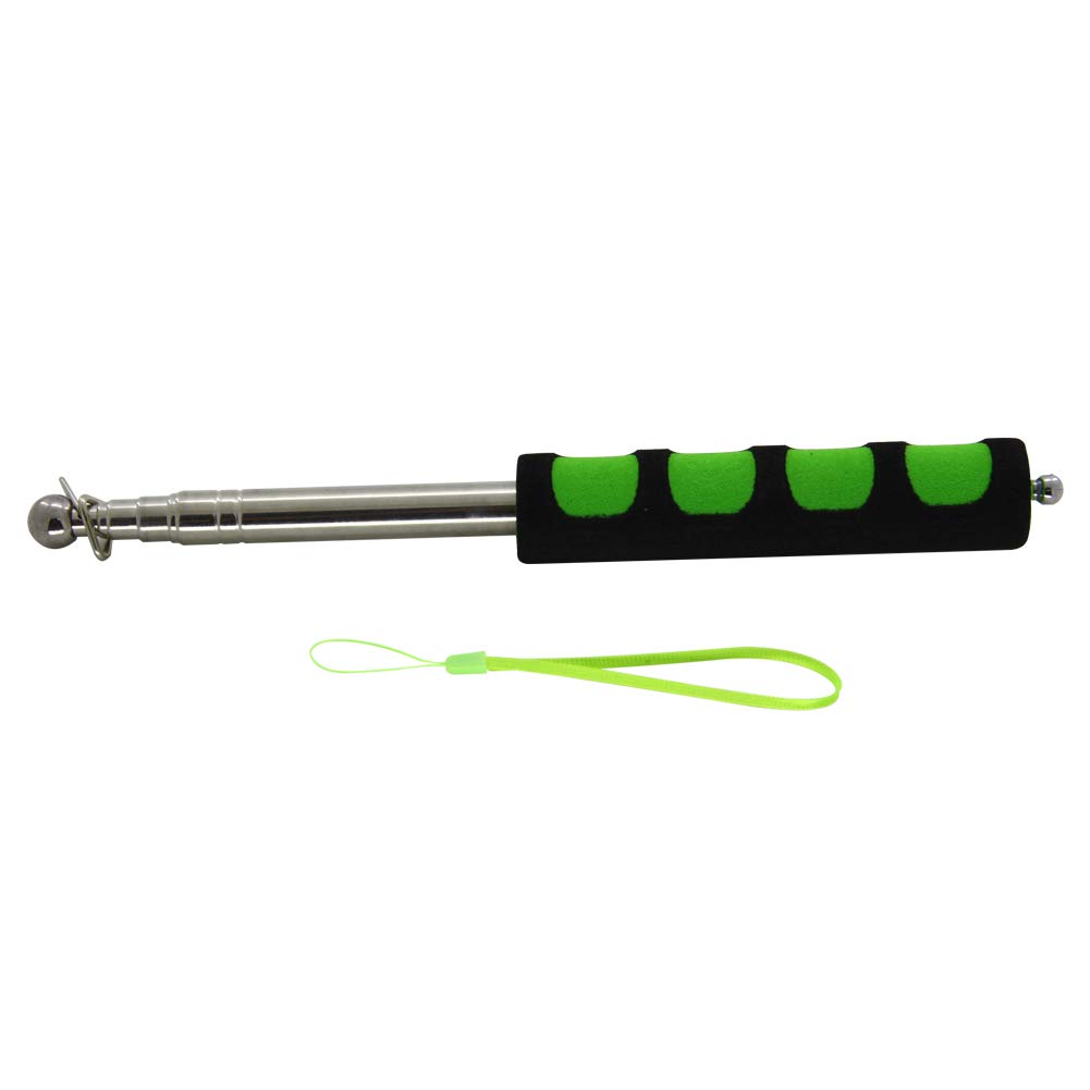 Othmro 1Pcs Hollow Telescopic Teachers Pointer, Teaching Pointer Stick for Classroom, Metal Hand Retractable Pointer Extended Length 55.1 inch, Handheld Presenter Whiteboard Pointer (Green)