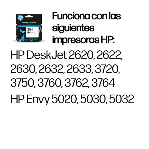 Miniatura 2 de Hp 304 N9k06ae, Negro, Cartucho De Tinta Original, Compatible Con Impresoras De Inyección De Tinta Hp Deskjet 2620, 2630, 3720, 3730, 3750, 3760, Hp Envy 5010, 5020 Y 5030