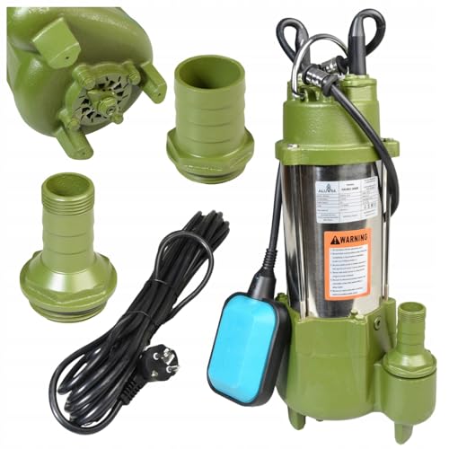 Pompa Sommersa MORO 300R con Trituratore – Pompa Sommergibile per Acque Nere, Liquami e Acque Sporche (300W, 3300 L/h, Prevalenza Max 15 m) con Galleggiante – per Pozzi Neri, Fogne e Acqua Piovana