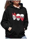 Damenshirts und Hoodie sind wie abgebildet mit haltbarem Glitzer bedruckt