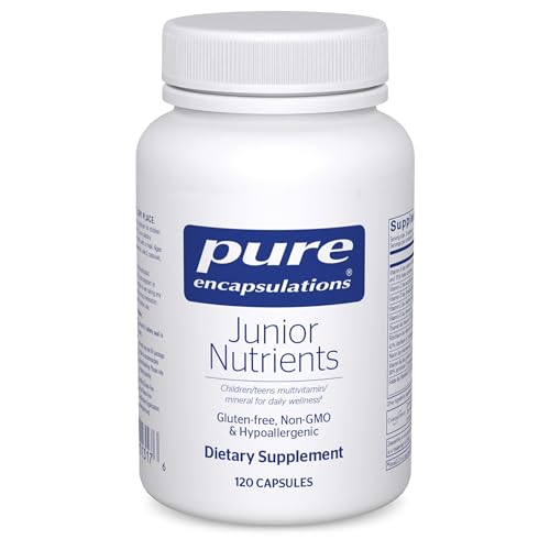 Pure Encapsulations Junior Nutrients - Kids & Teens Multivitamin - Without Iron - with Calcium, Vitamin D3 & Vitamin C - Non-GMO & Vegetarian - 120 Capsules