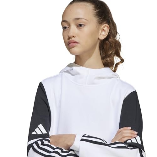 adidas Unisex Kinder Squadra25 Sweat Hoody Kids Sweatshirt, White, 5-6 Years – Ansicht 5