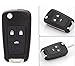 Keyless Entry NEW Folding Flip FOB Remote KEY Case Shell replacement for 2011 2012 2013 Chevy Chevrolet Cruze 3 Buttons