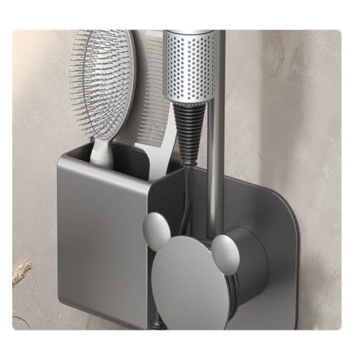 Suporte Sofisticado Para Secador De Cabelo Escova Pentes E Cabos com Adesivo para Fixar na Parede -