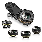 Waoops Phone Camera Lens iPhone Lens Kit 5 in 1, 235° Fisheye Lens, 0.62X Wide Angle Lens, 25X...