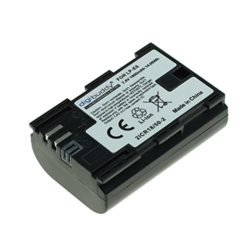 Batterie Li-ION pour Canon LP-E6N Noir - Solution pour coupure photo avec 1900 mAh