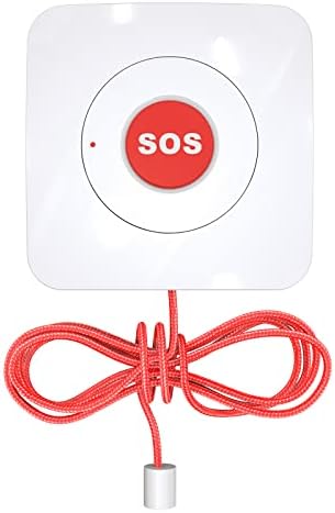 Wireless Caregiver Pager Call Bell SOS Panic Button with Rope Buzzer Nurse Alert Personal Alarm Emergency Help System for Elderly Senior Patient Disabled Pregnant(Can Connect to Door Alarm Host)
