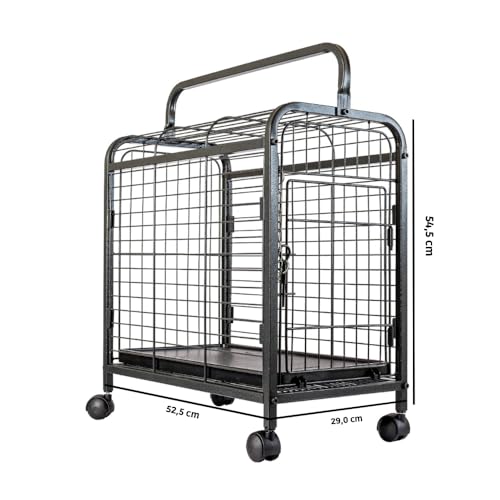 GAIOLA TRANSPORTE CANIL PORTÁTIL LEVAPET BLACK SEGURANÇA CONFORTO PARA ANIMAIS DE ESTIMAÇÃO