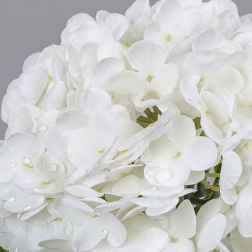 JPSOR 4pcs White Hydrangea Artificial Flowers, 21in Real Touch Hydrangeas Flowers, Lifelike Fake Hydrangea Flower for Home Decor Party Floral Arrangements Wedding Bouquets Centerpieces by JPSOR - Used condition - Image 4